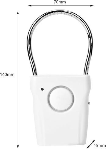 مقبض باب Bordstract المنبه ، الاهتزاز 120DB واللمس المنبه المحمولة المنبه ونافذة ، للسفر ، الفندق ، الشقة ، أمن المنزل in Saudi Arabia