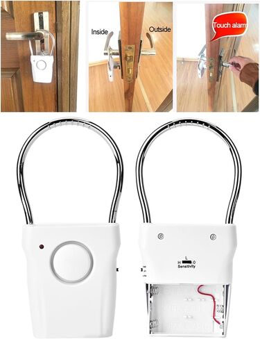مقبض باب Bordstract المنبه ، الاهتزاز 120DB واللمس المنبه المحمولة المنبه ونافذة ، للسفر ، الفندق ، الشقة ، أمن المنزل in Saudi Arabia