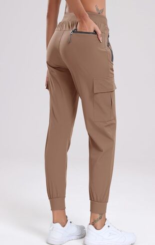 Oalka Women's Cargo Hiking Pants Lightweight Travel Pockets Joggers Quick Dry in Kuwait