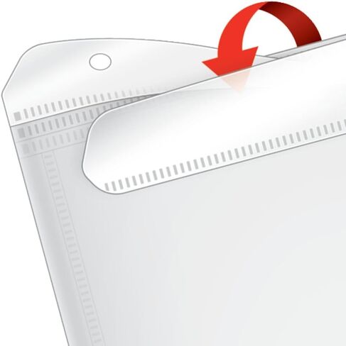 Cardinal Plastic Zippered Binder Pockets, 3-Hole Punched, Fits Full Letter Size 8-1/2" x 11" Sheets, Clear with Multicolor Zippers, 5-Pack (14650) in Kuwait