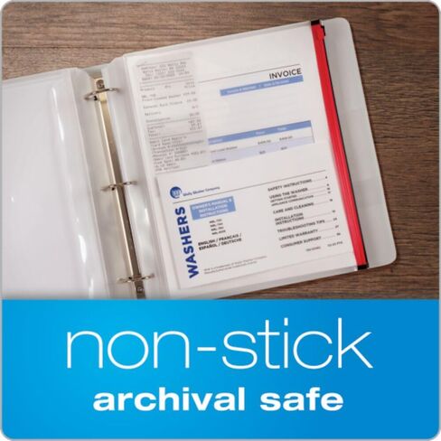 Cardinal Plastic Zippered Binder Pockets, 3-Hole Punched, Fits Full Letter Size 8-1/2" x 11" Sheets, Clear with Multicolor Zippers, 5-Pack (14650) in Kuwait