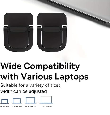 4 PCS Mini Laptop Stand, Foldable Ergonomic Desktop Holder for Laptop & Tablet, Anti-Slip, Space Saving, Silver in Saudi Arabia