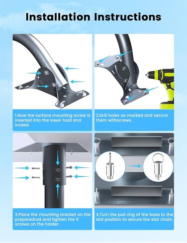 دقة HOTENNA GEN3 MATTE-محول ألمنيوم قابل للتعديل متعدد الزوايا ، محول ألمنيوم قوي لتركيبات الجدار/السقف/الشرفة/القوارب (إشارة محسنة وإعداد سريع)-أبيض in Kuwait