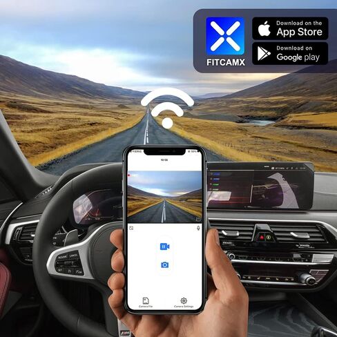 Fitcamx 4K Dash Cam Adapts for BMW 5 7 Series 2018-2023 530i 540i 530e M550i 740i 750i M760i 745e Xdrive (G30/G11), OEM Look, 2160P UHD Video, WiFi & APP, Loop Recording G-Sensor, Plug&Play, 64GB Card in Saudi Arabia