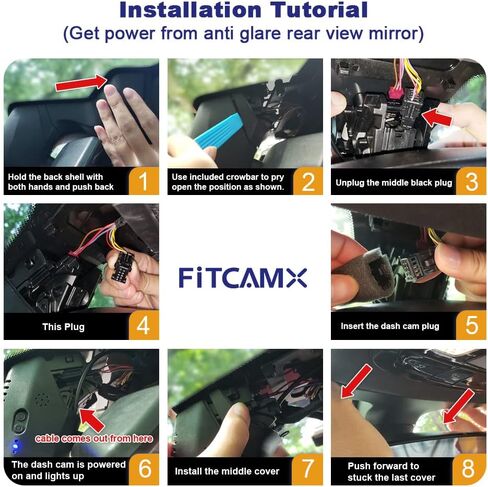 Fitcamx 4K Dash Cam Adapts for BMW 5 7 Series 2018-2023 530i 540i 530e M550i 740i 750i M760i 745e Xdrive (G30/G11), OEM Look, 2160P UHD Video, WiFi & APP, Loop Recording G-Sensor, Plug&Play, 64GB Card in Saudi Arabia