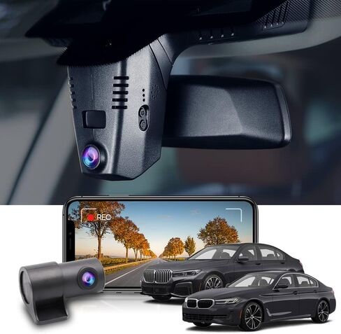 Fitcamx 4K Dash Cam Adapts for BMW 5 7 Series 2018-2023 530i 540i 530e M550i 740i 750i M760i 745e Xdrive (G30/G11), OEM Look, 2160P UHD Video, WiFi & APP, Loop Recording G-Sensor, Plug&Play, 64GB Card in Saudi Arabia
