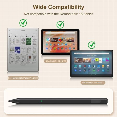 قلم القلم المغناطيسي Timovo متوافق مع تحرك Prope Pro/Pro بشكل ملحوظ مع ممحاة ، وقلم رقمي قابل لإعادة الشحن مع حساسية الضغط 4096 ، والميل ، ورفض النخيل و 3 نقاط الاحتياط ، والأسود in Kuwait