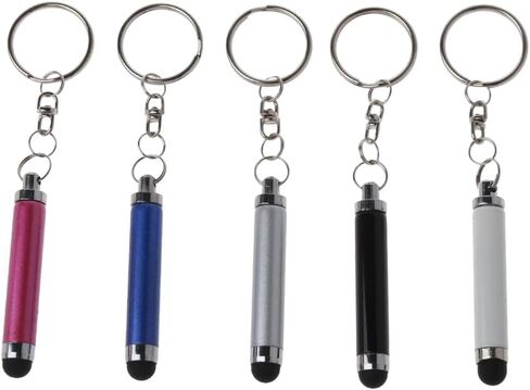 Mini Stylus Pen مع Keyring - 5 Pcs stylus أقلام لشاشات اللمس المحمولة سعة سعة سعة stylus Universal القلم القلم اللوحي الصغير لجهاز الشاشة اللمس in Kuwait