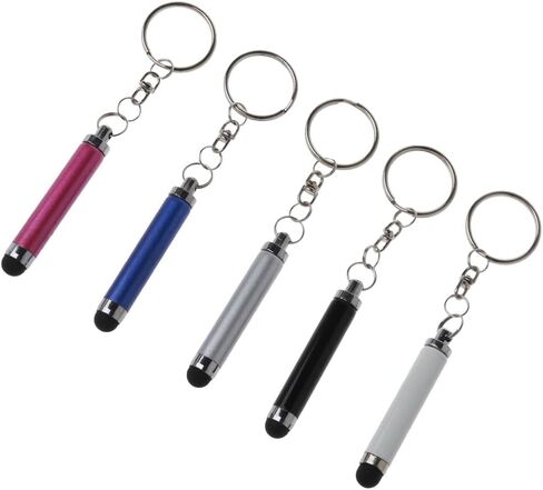 Mini Stylus Pen مع Keyring - 5 Pcs stylus أقلام لشاشات اللمس المحمولة سعة سعة سعة stylus Universal القلم القلم اللوحي الصغير لجهاز الشاشة اللمس in Kuwait