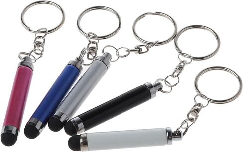 Mini Stylus Pen مع Keyring - 5 Pcs stylus أقلام لشاشات اللمس المحمولة سعة سعة سعة stylus Universal القلم القلم اللوحي الصغير لجهاز الشاشة اللمس in Kuwait