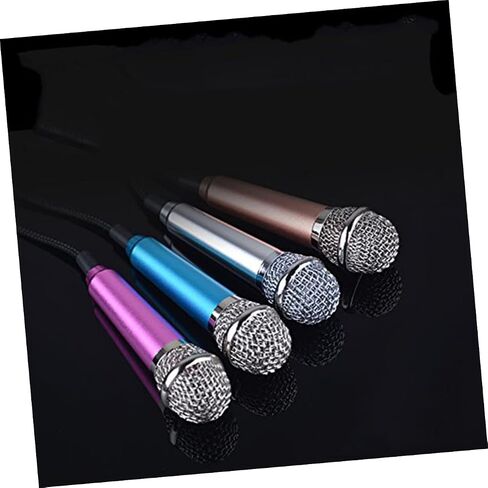 Toyandona 2PCS ميكروفون صغير صغير لتسجيل جبس الهاتف الذكي للكمبيوتر المحمول والاتصال نمط عشوائي in Saudi Arabia