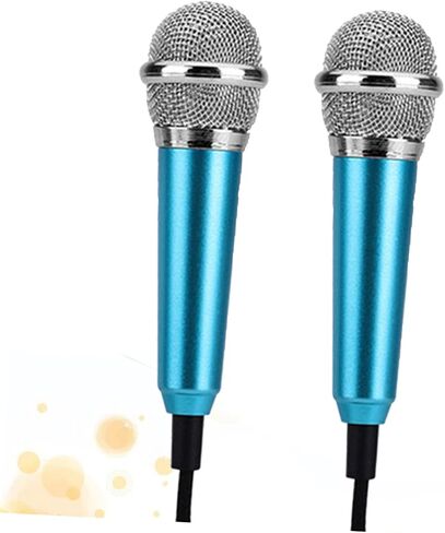 Toyandona 2PCS ميكروفون صغير صغير لتسجيل جبس الهاتف الذكي للكمبيوتر المحمول والاتصال نمط عشوائي in Saudi Arabia