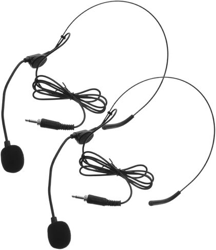 POPETPOP 2Pcs Lightweight Headset Microphone with Connection Over Head Design for Voice Amplification Presentations and Group Activities in Saudi Arabia