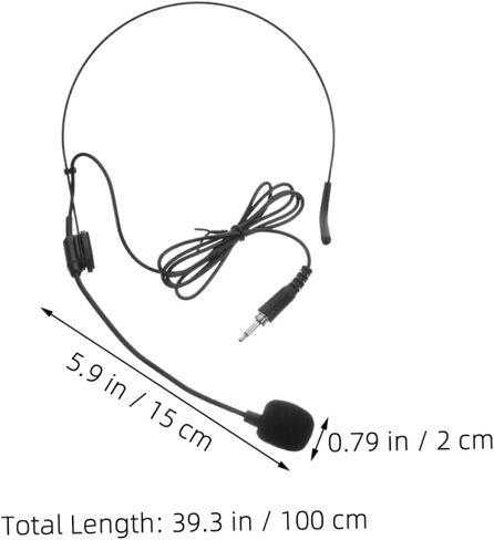 POPETPOP 2Pcs Lightweight Headset Microphone with Connection Over Head Design for Voice Amplification Presentations and Group Activities in Saudi Arabia