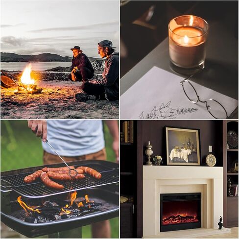 Long Grill Lighter,Refillable Butane Lighter,Adjustable Fire Jet Torch,Windproof Flexible with Visual Fuel Window for Candles Grill BBQ Fireplaces Kitchen Camping(Butane Gas Not Included) in Kuwait