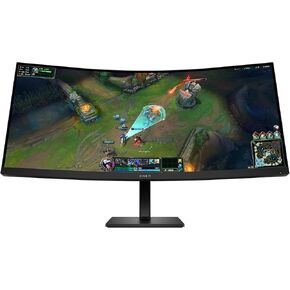 HP OMEN 34 inch WQHD 180Hz Curved Gaming Monitor, Wide QHD Display (3440 x 1440), VA Panel, VESA DisplayHDR 400, 1ms MPRT (with Overdrive), AMD FreeSync Premium Technology, Black, OMEN 34c G2 (2025) in Kuwait