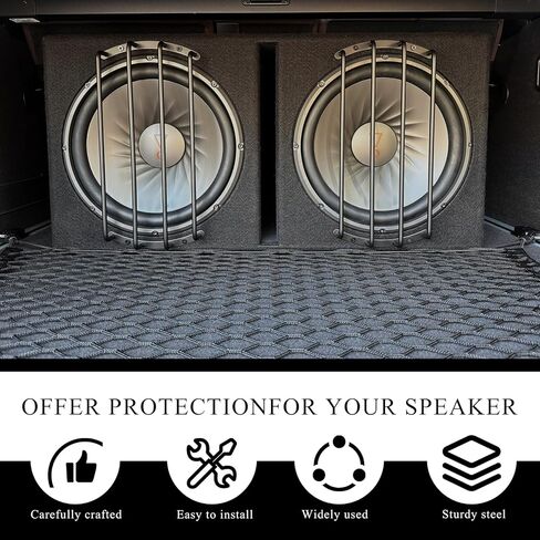 2 PCS CAR SPEAKER GRILL ، 10 بوصة 4 بار 4 بار مضخم صوت مضخم صوت صوتي ، واقي غلاف الشبكة ، أغطية واقية من قضبان المعادن الشاملة in Saudi Arabia