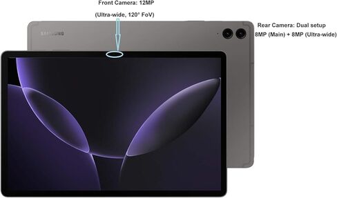 Samsung Galaxy Tab S9 Fe + Plus Android Tablet (12.4 "شاشة تعمل باللمس ، ذاكرة الوصول العشوائي 8 جيجا بايت ، تخزين 256 جيجابايت ، عمر بطارية طوله 18 ساعة ، قلم ، كاميرا أمامية واحدة + 2 كاميرات خلفية ، تصميم متين) SM-X610 ، رمادي (متجدد) in Kuwait