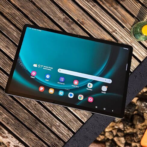 Samsung Galaxy Tab S9 Fe + Plus Android Tablet (12.4 "شاشة تعمل باللمس ، ذاكرة الوصول العشوائي 8 جيجا بايت ، تخزين 256 جيجابايت ، عمر بطارية طوله 18 ساعة ، قلم ، كاميرا أمامية واحدة + 2 كاميرات خلفية ، تصميم متين) SM-X610 ، رمادي (متجدد) in Kuwait