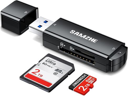 Samzhe SD Card Reader USB 3.0 Micro SD Card Reader 5GBPS ADAPTER لبطاقة الذاكرة TF SD SD SDXC SDHC MMC RS-MMC MICRO SDXC Micro SDHC UHS-I CINCIPAL in Kuwait