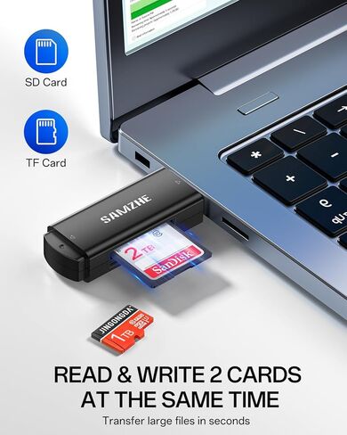 Samzhe SD Card Reader USB 3.0 Micro SD Card Reader 5GBPS ADAPTER لبطاقة الذاكرة TF SD SD SDXC SDHC MMC RS-MMC MICRO SDXC Micro SDHC UHS-I CINCIPAL in Kuwait
