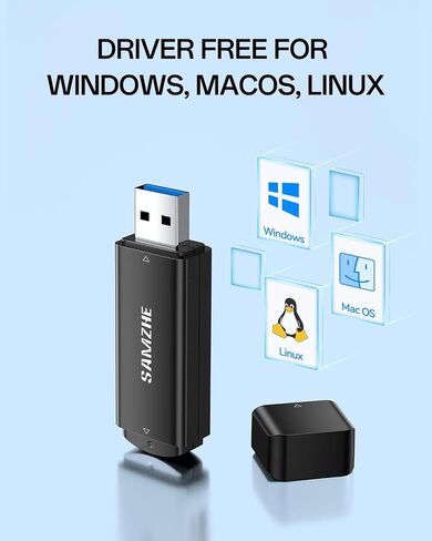 Samzhe SD Card Reader USB 3.0 Micro SD Card Reader 5GBPS ADAPTER لبطاقة الذاكرة TF SD SD SDXC SDHC MMC RS-MMC MICRO SDXC Micro SDHC UHS-I CINCIPAL in Kuwait