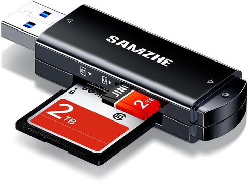 Samzhe SD Card Reader USB 3.0 Micro SD Card Reader 5GBPS ADAPTER لبطاقة الذاكرة TF SD SD SDXC SDHC MMC RS-MMC MICRO SDXC Micro SDHC UHS-I CINCIPAL in Kuwait