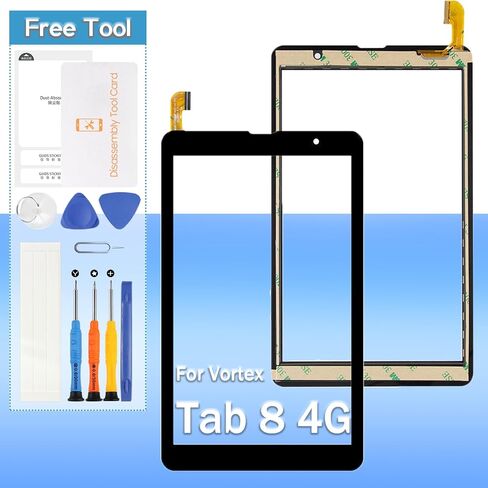 استبدال شاشة اللمس لعلامة TAB Vortex 8 4G MJK-PG080-1637-V1 8 "لوحة اللوحة اللوحة اللوحة اللوحة اللوحة الأرقام الزجاجية مع أدوات (لا تشمل شاشة LCD) in Saudi Arabia