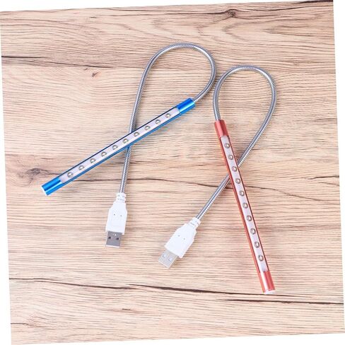 Popetpop Metal USB LIGHT LED LED مصباح مكتب مرنة LEDS LEDS على الجانب الآخر من السرير مصباح الكمبيوتر كمبيوتر الكمبيوتر المحمول من السهل حمله in Saudi Arabia