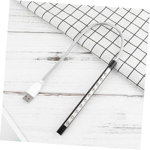 Popetpop USB Metal LED LED LAD LAMP 10 مستويات السطوع مستويات مرنة مرنة الإضاءة القوية للقراءة والعمل مصباح طاولة مدعوم من USB للكمبيوتر المحمول والمكتب in Saudi Arabia