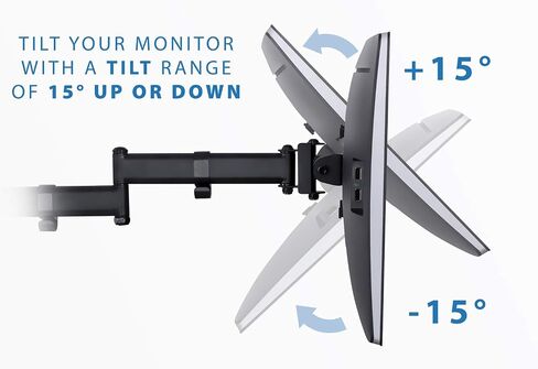 جبل! مزدوج Ultrawide Monitor Arm Mount | موقف المكتب | اثنين من الحركة الكاملة توضيح قابلة للتعديل | يناسب 2 × 30 31 32 34 36 38 بوصة VESA 75 100 شاشات الكمبيوتر المتوافقة | قواعد C-Clamp و Grommet in Kuwait