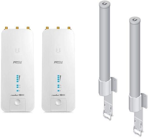 Rocket Prism Access Point AC RP-5AC-GEN2-US airMAX ac BaseStation 5GHz (2-Pack) with airMAX Omni Antenna AMO-5G13 13dBi (2-Pack) in Saudi Arabia