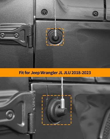 غطاء قاعدة هوائي Hoolcar لعام 2007-2023 Jeep Wrangler JK JKU JL JLU & Gladiator JT ، غطاء هوائي جبل السيارة القاع الهوائي ، الأسود in Saudi Arabia