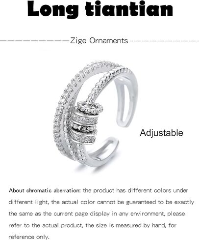 To My Daughter Ring Fidget Ring for Women Gifts for Christmas Daughter Gift from Mom Anxiety Worry Ring Adjustable Open Ring Multi-layered Spinner Rings for Relief Stocking Stuffers in Kuwait