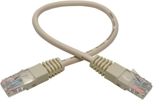 Tripp Lite by Eaton N002-001-WH Cat5e Ethernet Patch Cable 1 ft, RJ45 Snagless Molded UTP, 350 MHz 1 Gbps Gigabit, PVC Jacket, White, Cloud Care Pre-Configured Bundle Eligible (50 Pack) in Saudi Arabia