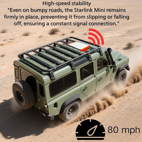 حامل رف سقف Starlink Mini ، التثبيت السريع والإزالة ، بدون حاجة إلى حفر ، مجموعة تركيب Starlink Mini لـ RVS والسيارات وسيارات الدفع الرباعي مع رفوف السقف (أسود) in Saudi Arabia