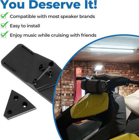 Universial Speaker Mount for Sea Doo Spark TRIXX, Cruise Speaker Bracket for Sea-Doo Spark 2 Up，Aluminum Black in Saudi Arabia