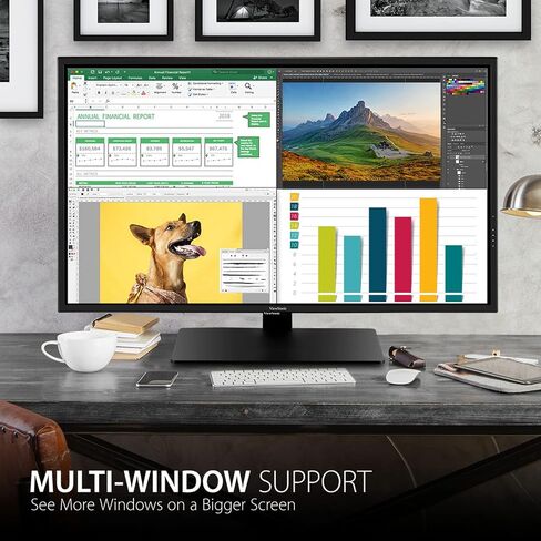 ViewSonic VX4381-4K 43" UHD 4K Monitor Widescreen with HDR10 Support, Eye Care, HDMI, USB, DisplayPort (Renewed) in Saudi Arabia