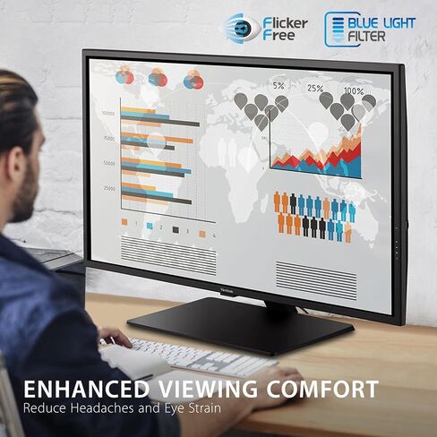 ViewSonic VX4381-4K 43" UHD 4K Monitor Widescreen with HDR10 Support, Eye Care, HDMI, USB, DisplayPort (Renewed) in Saudi Arabia