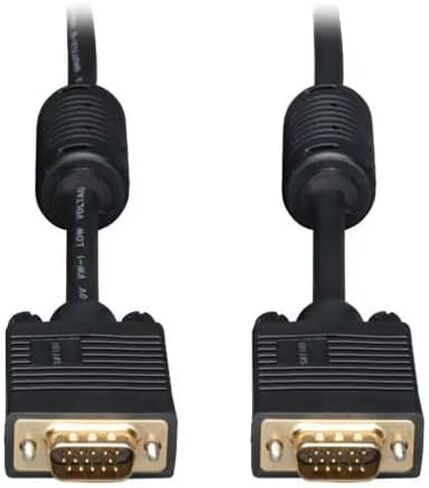 TRIPP LITE P502-035 VGA Monitor Cable 35 FT HD15 M/M ، RGB RGB Coaxial ، Gold Plented ، مزدوج الحماية ، 1080p 2048x1536 ، Black ، RoHS ، حزمة Cloud Care مسبقًا مؤهلة (10 حزم) in Saudi Arabia