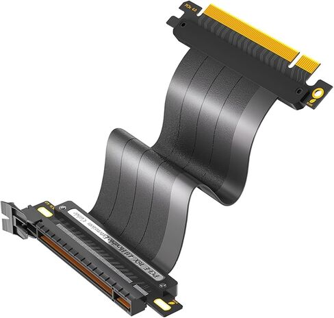 PCIE 4.0 16X Extension High Speed GPU Riser Cable with PCI Port for GPU Extension Cable 30cm 180 Degree in Saudi Arabia