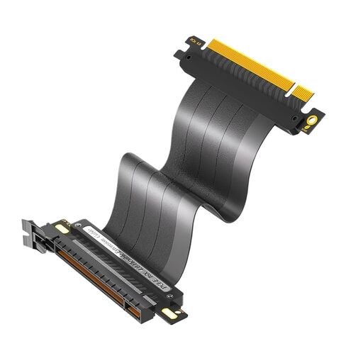 PCIE 4.0 16X Extension High Speed GPU Riser Cable with PCI Port for GPU Extension Cable 30cm 180 Degree in Saudi Arabia
