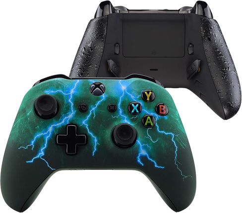remap remap و trigger stop remap و trigger regger و Green Storm Thunder shell faceplate shell لأجهزة Xbox One S & Xbox One X Controller Model 1708 - وحدة تحكم غير متضمن in Kuwait