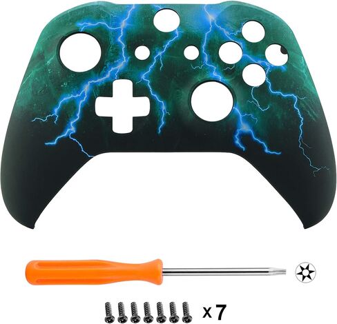 remap remap و trigger stop remap و trigger regger و Green Storm Thunder shell faceplate shell لأجهزة Xbox One S & Xbox One X Controller Model 1708 - وحدة تحكم غير متضمن in Kuwait