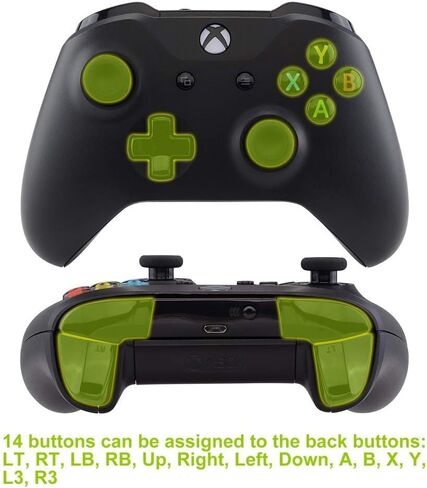 remap remap و trigger stop remap و trigger regger و Green Storm Thunder shell faceplate shell لأجهزة Xbox One S & Xbox One X Controller Model 1708 - وحدة تحكم غير متضمن in Kuwait