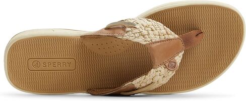Sperry Women's Parrotfish Flip-Flop, Linen, 9 in Saudi Arabia