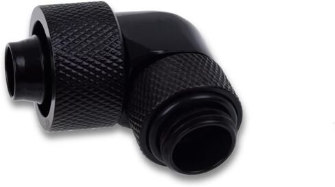Alphacool Eiszapfen 16/10mm Compression Fitting, 90 Degree Rotary, Deep Black, 4-Pack in Saudi Arabia