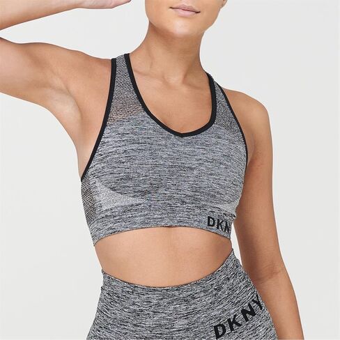 DKNY Women's Performance Classic Seamless Mesh Support Yoga Running Bra in Kuwait