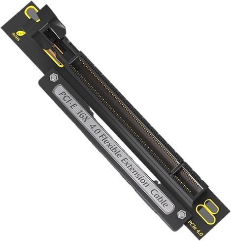 PCI-E 4.0 16x سرعة PCIE RISER 90/180 ° كابل مطلي بالفضة 64GBS لـ RTX3090TI RX6900XT GPU CABLE CABLE CARTER (90 درجة 25 سم) in Kuwait
