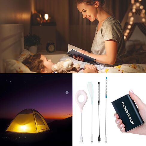 Generic USB Task Lamps, Blue Laptop Lamp, 10 LED Lights, Flexible Geeseneck, Eye Protection, DC 5V, 160 x 9.5mm, 410mm Total Length in Saudi Arabia